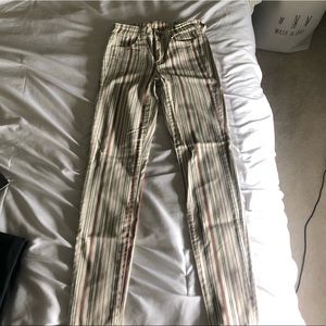 striped american eagle jeans